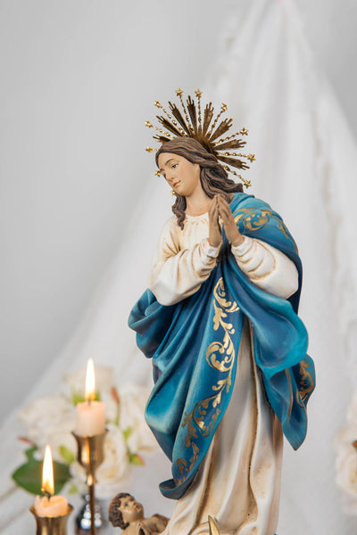 Virgin Mary Statue Hand-Painted Immaculate Conception Statue