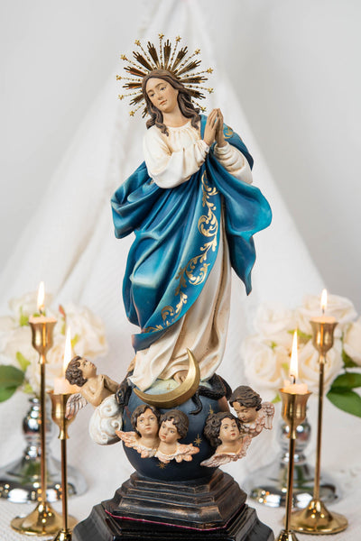 Virgin Mary Statue Hand-Painted Immaculate Conception Statue
