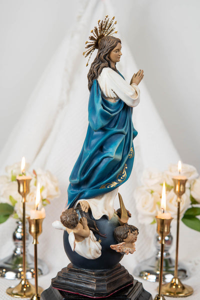Virgin Mary Statue Hand-Painted Immaculate Conception Statue