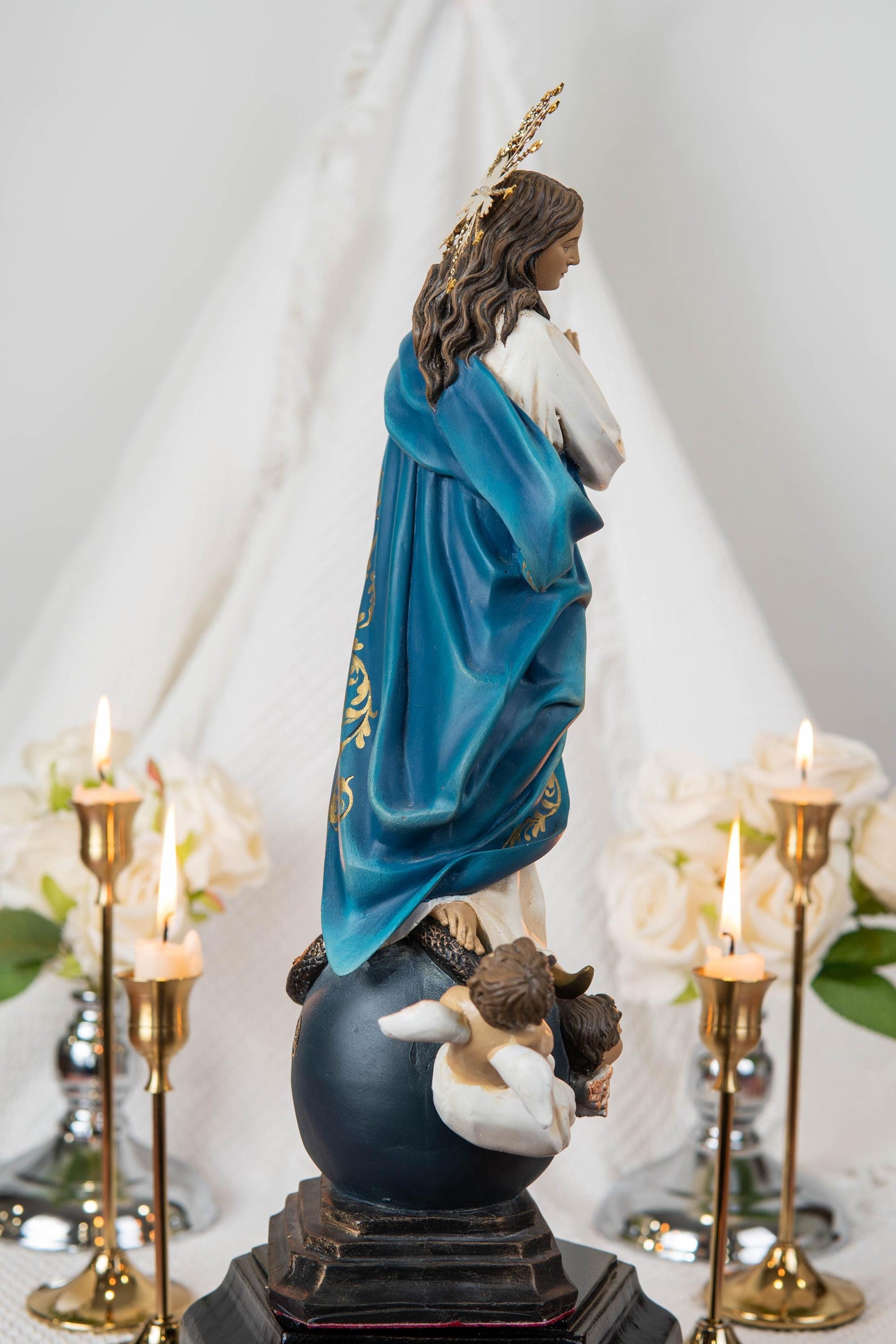 Virgin Mary Statue Hand-Painted Immaculate Conception Statue