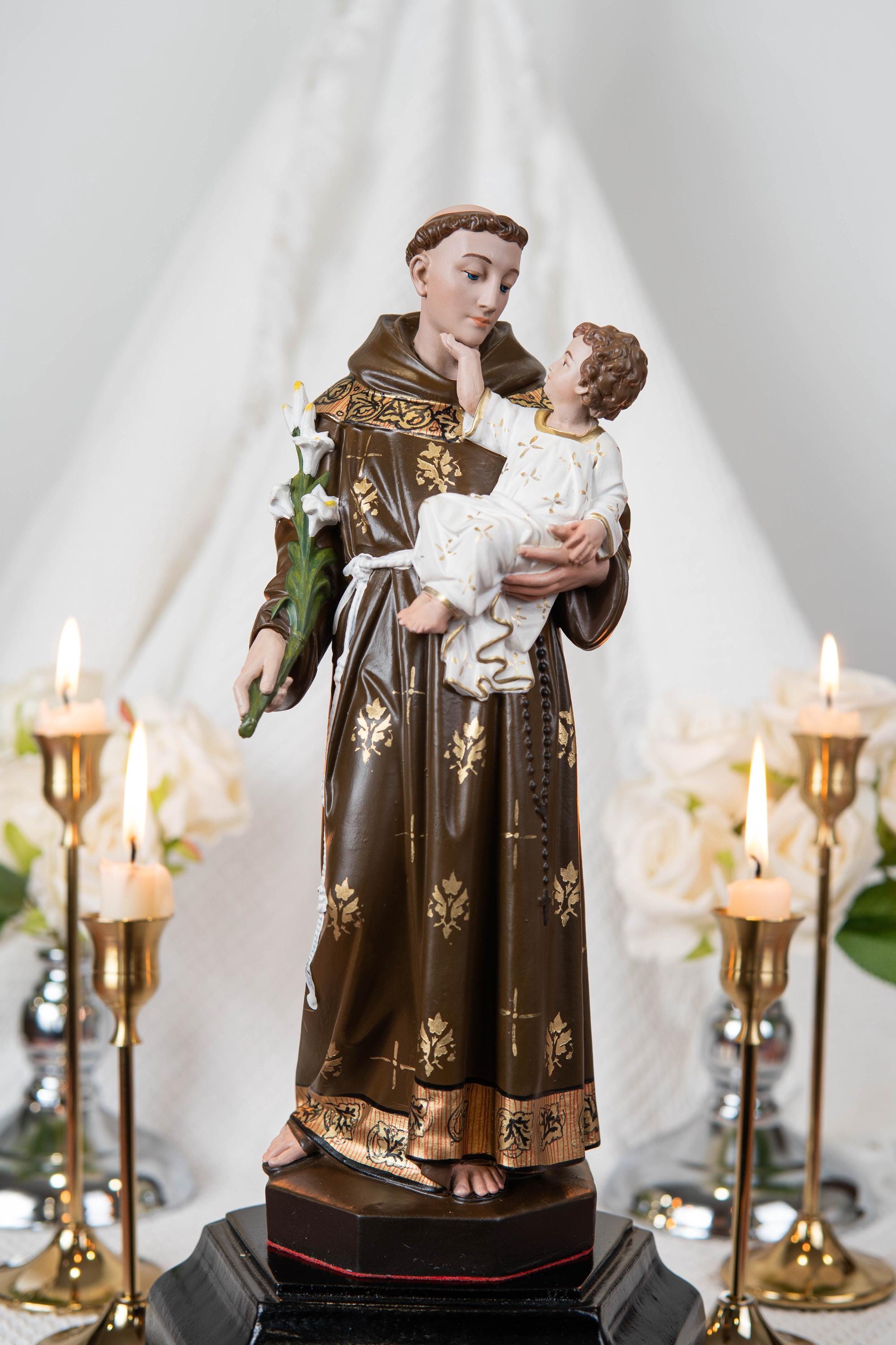 Saint Anthony Statue Holding Baby Jesus - Catholic Altar Decor, Religious Statues Catholic, Home Decor Gift, Catholic Gifts, Saint Statues