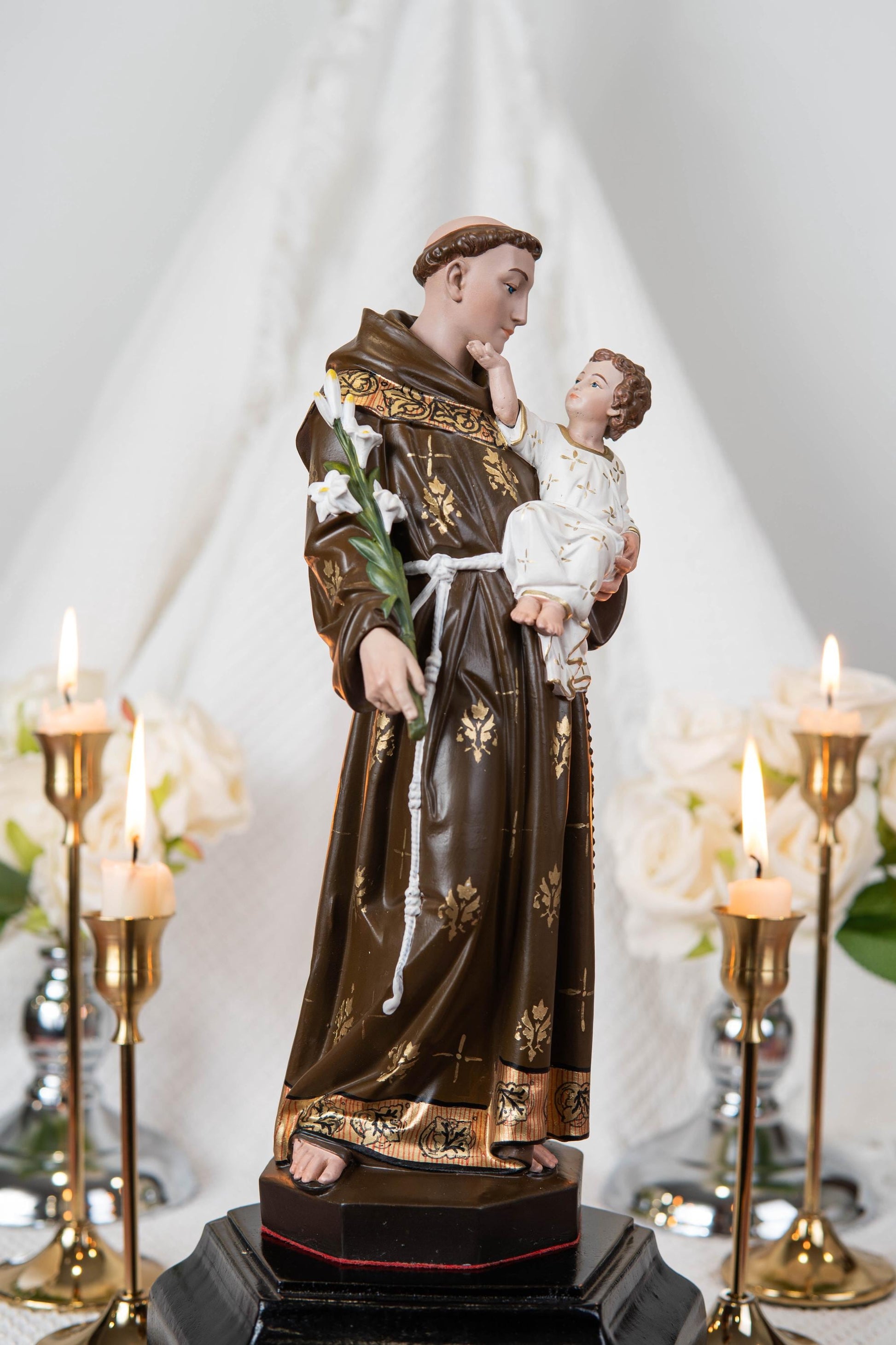 Saint Anthony Statue Holding Baby Jesus - Catholic Altar Decor, Religious Statues Catholic, Home Decor Gift, Catholic Gifts, Saint Statues