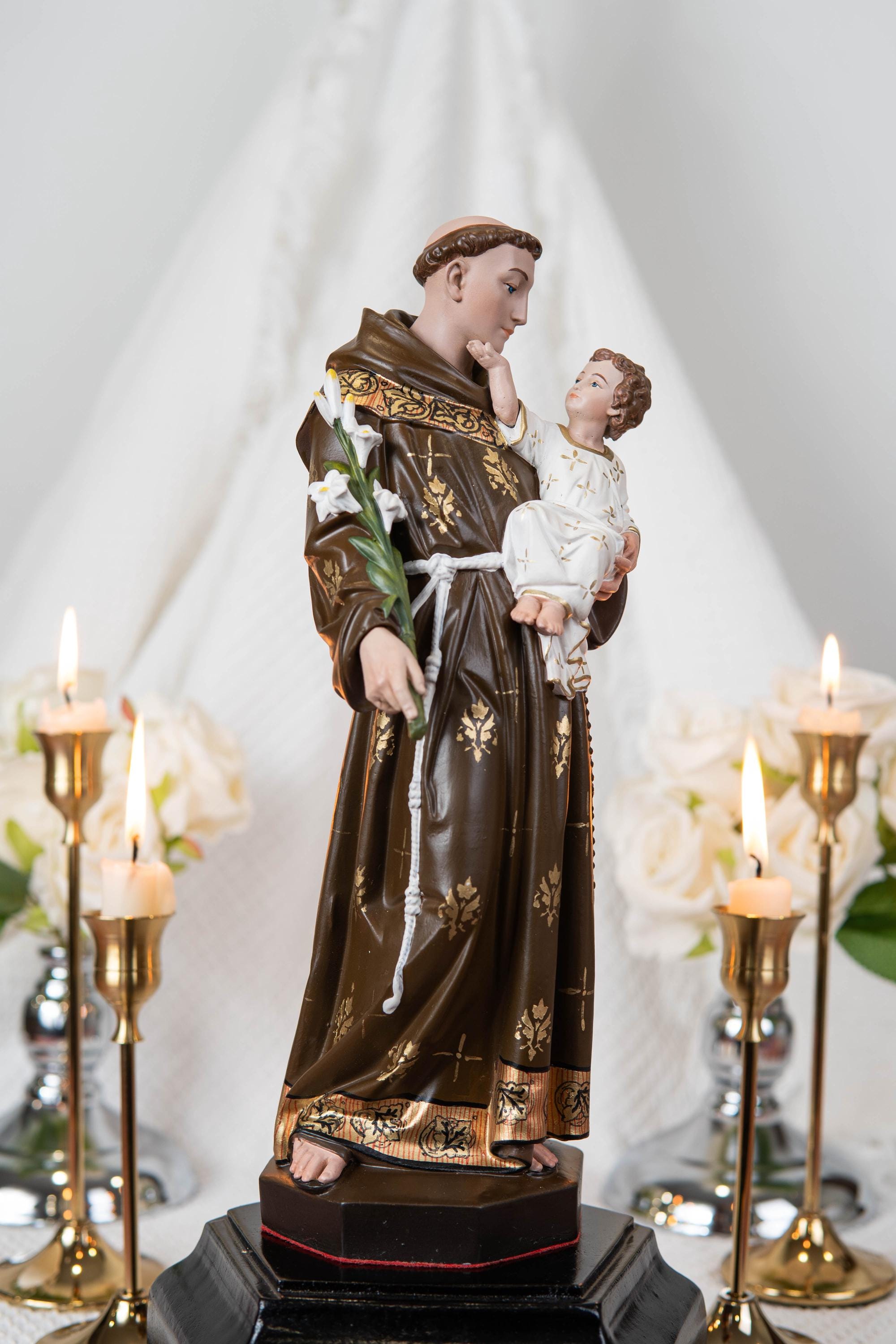 Saint Anthony Statue Holding Baby Jesus - Catholic Altar Decor, Religious Statues Catholic, Home Decor Gift, Catholic Gifts, Saint Statues