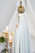 Hand Painted Our Lady of Fatima Virgin Mary Statue - Mother Mary Catholic Decor Religious Figurine Catholic Gifts & Gifts for Catholic Women