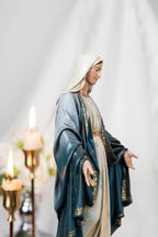 Hand-Painted Our Lady of Grace Statue 9.8" - Virgin Mary Statue, Mother Mary, Catholic Gifts for Women & Men, Catholic Statue, Virgen Maria