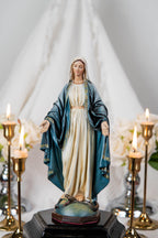 Hand-Painted Our Lady of Grace Statue 9.8" - Virgin Mary Statue, Mother Mary, Catholic Gifts for Women & Men, Catholic Statue, Virgen Maria