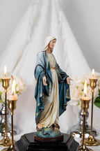 Hand-Painted Our Lady of Grace Statue 9.8" - Virgin Mary Statue, Mother Mary, Catholic Gifts for Women & Men, Catholic Statue, Virgen Maria