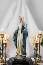 Hand-Painted Our Lady of Grace Statue 9.8" - Virgin Mary Statue, Mother Mary, Catholic Gifts for Women & Men, Catholic Statue, Virgen Maria