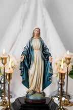 Hand-Painted Our Lady of Grace Statue 9.8" - Virgin Mary Statue, Mother Mary, Catholic Gifts for Women & Men, Catholic Statue, Virgen Maria