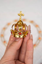 Virgin Mary Crown Halo 12 Stars, Rhinestone Catholic Statue Headpiece, Our Lady Coronation Crown, Fits 11-20 Inch Statue