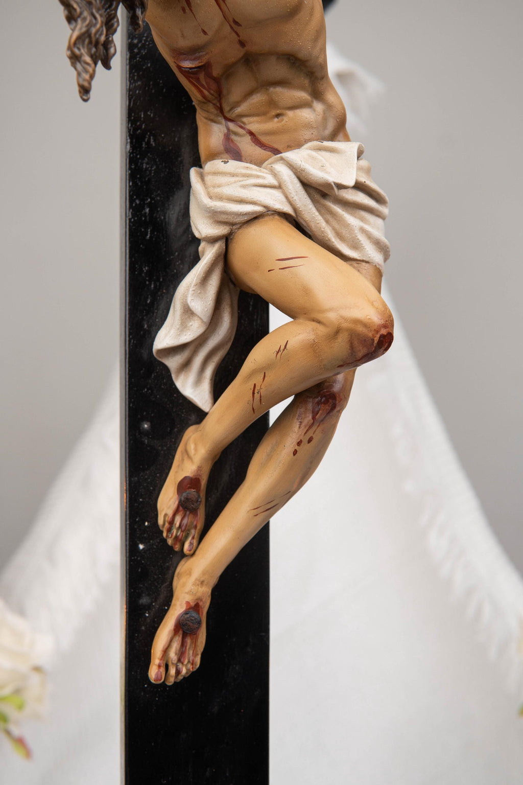 Catholic Altar Set, INRI Crucifix Cross, Our Lady of Sorrows Statue, St. John Apostle Statue, Religious Home Decor, Catholic Decor
