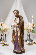 Saint Joseph Holding Baby Jesus Statue, Catholic Home Decor, Religious Decor, Catholic Statues, Catholic Gift for Women & Men, Statue Decor