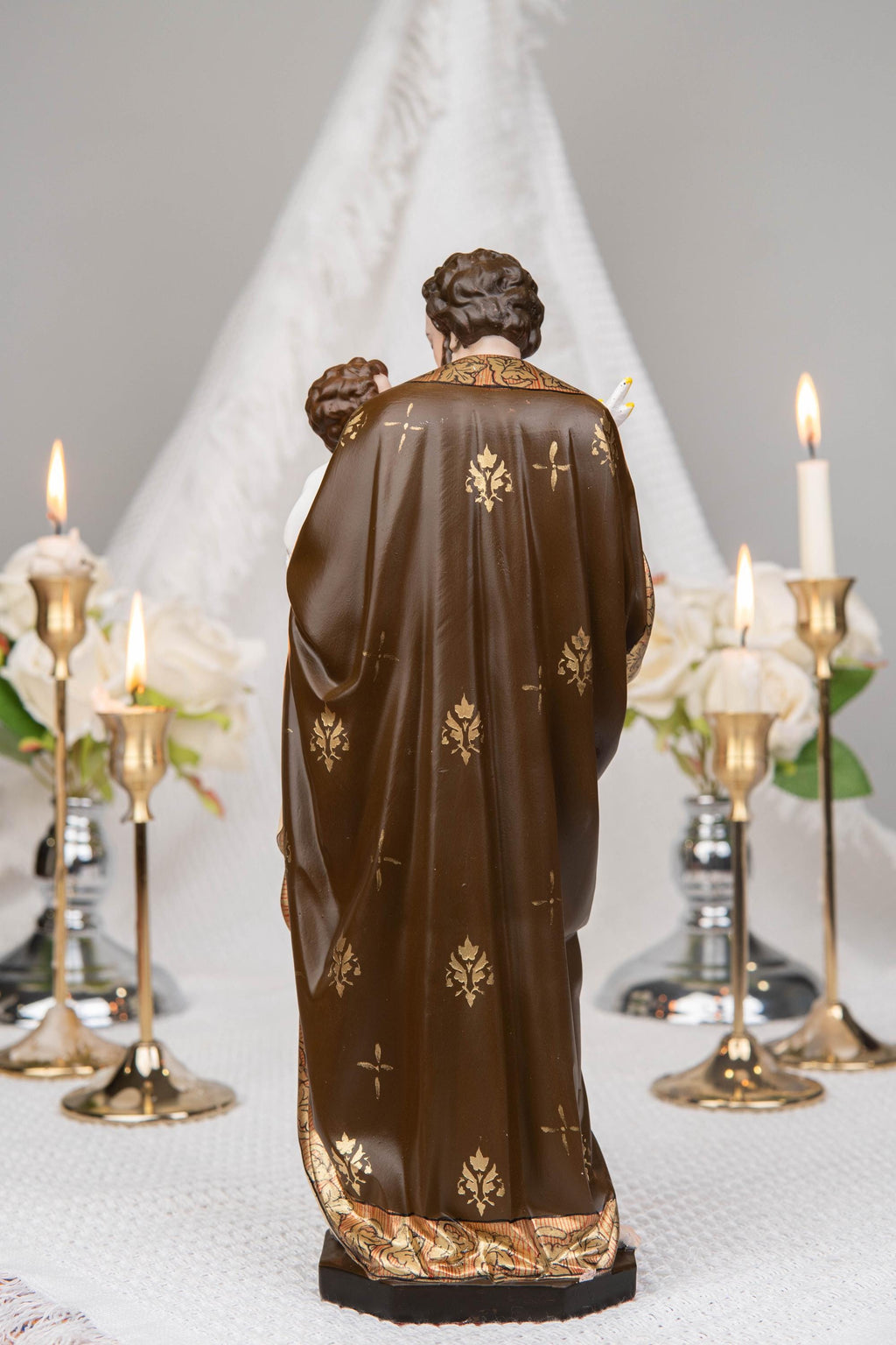 Saint Joseph Holding Baby Jesus Statue, Catholic Home Decor, Religious Decor, Catholic Statues, Catholic Gift for Women & Men, Statue Decor