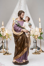 Saint Joseph Holding Baby Jesus Statue, Catholic Home Decor, Religious Decor, Catholic Statues, Catholic Gift for Women & Men, Statue Decor