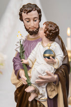 Saint Joseph Holding Baby Jesus Statue, Catholic Home Decor, Religious Decor, Catholic Statues, Catholic Gift for Women & Men, Statue Decor