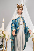 Our Lady of Grace Statue 15.8" – Virgin Mary Statue with Crown, Catholic Home Decor, Altar Decor, Catholic Gifts for Women, Mary Statue
