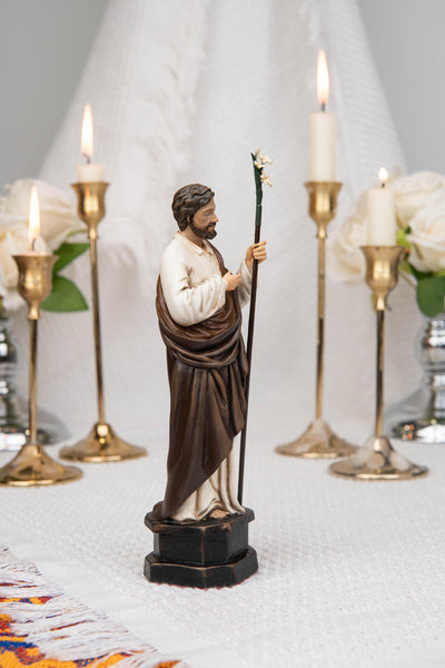 Catholic Gift Set for Couples -  Our Lady of Grace Virgin Mary & Saint Joseph Figurines, Altar Decor, Religious Decor, Home Altar Corner