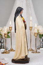 St. Therese of Lisieux Statue 11.8" – The Little Flower Catholic Saint Figurine, Carmelite Nun, Religious Home Decor, Catholic Gift