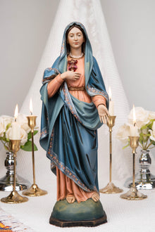 Our Lady of the Immaculate Heart Statue 15.8", Mother Mary Figurine, Catholic Decor, Prayer Corner Statue, Religious Gift, Catholic Gift