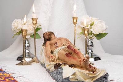 The Burial of Jesus Statue, Dead Christ Figurine, Catholic Holy Week Decor, Jesus in the Tomb, Religious Home Altar Decor, Christian Gift