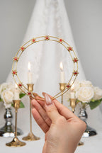 Virgin Mary Crown Halo 12 Stars, Rhinestone Catholic Statue Headpiece, Our Lady Coronation Crown, Fits 11-20 Inch Statue