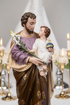 Catholic Home Altar Decor Set, Crucifix Cross Statue, Virgin Mary Our Lady of Grace, St. Joseph Figurine, Catholic Gift, Religious Statue