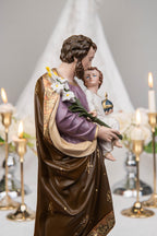 Saint Joseph Holding Baby Jesus Statue, Catholic Home Decor, Religious Decor, Catholic Statues, Catholic Gift for Women & Men, Statue Decor