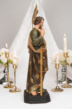 Saint Joseph Statue 15.7" with Lily, St Joseph Catholic Statue Decor, Prayer Corner Altar Decor, Catholic Home Decor Gift, Religious Gift