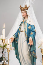 Our Lady of Grace Statue 15.8" – Virgin Mary Statue with Crown, Catholic Home Decor, Altar Decor, Catholic Gifts for Women, Mary Statue