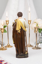 Saint Joseph Statue with Lily & Staff 9.8", Catholic Statue, Catholic Home Decor, Altar Decor, Religious Gift, Religious Figurines