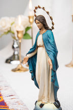 Catholic Gift Set for Couples -  Our Lady of Grace Virgin Mary & Saint Joseph Figurines, Altar Decor, Religious Decor, Home Altar Corner