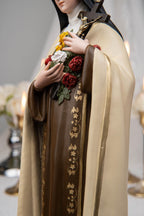 St. Therese of Lisieux Statue 11.8" – The Little Flower Catholic Saint Figurine, Carmelite Nun, Religious Home Decor, Catholic Gift