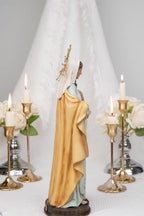 Hand-Painted Our Lady of Hope Statue 11.8", Pregnant Virgin Mary Figurine, Catholic Gift for Women, Advent Prayer Corner Decor