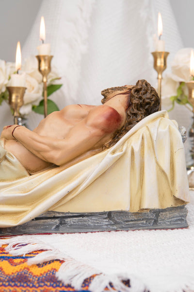 The Burial of Jesus Statue, Dead Christ Figurine, Catholic Holy Week Decor, Jesus in the Tomb, Religious Home Altar Decor, Christian Gift
