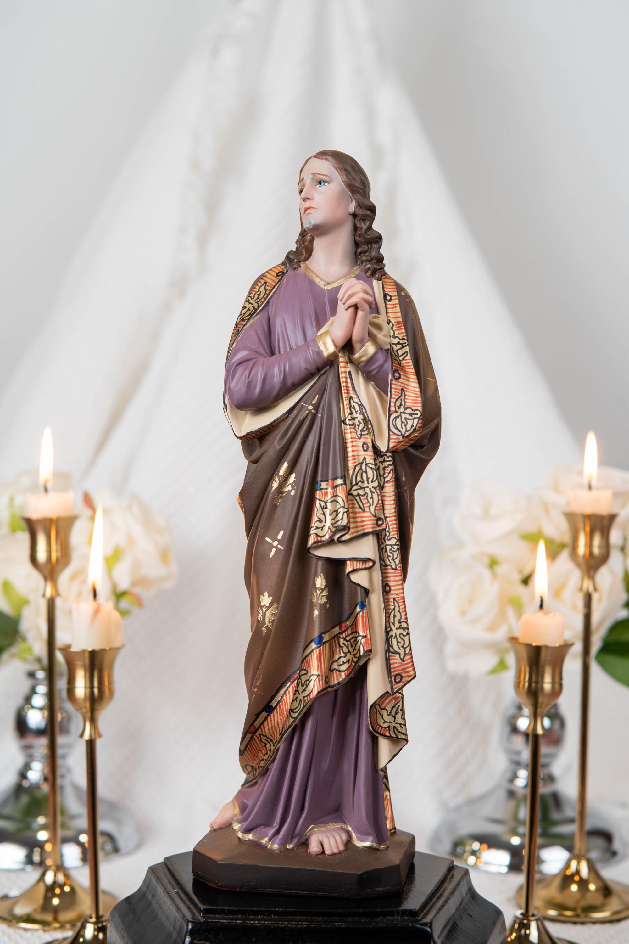 Catholic Altar Set, INRI Crucifix Cross, Our Lady of Sorrows Statue, St. John Apostle Statue, Religious Home Decor, Catholic Decor