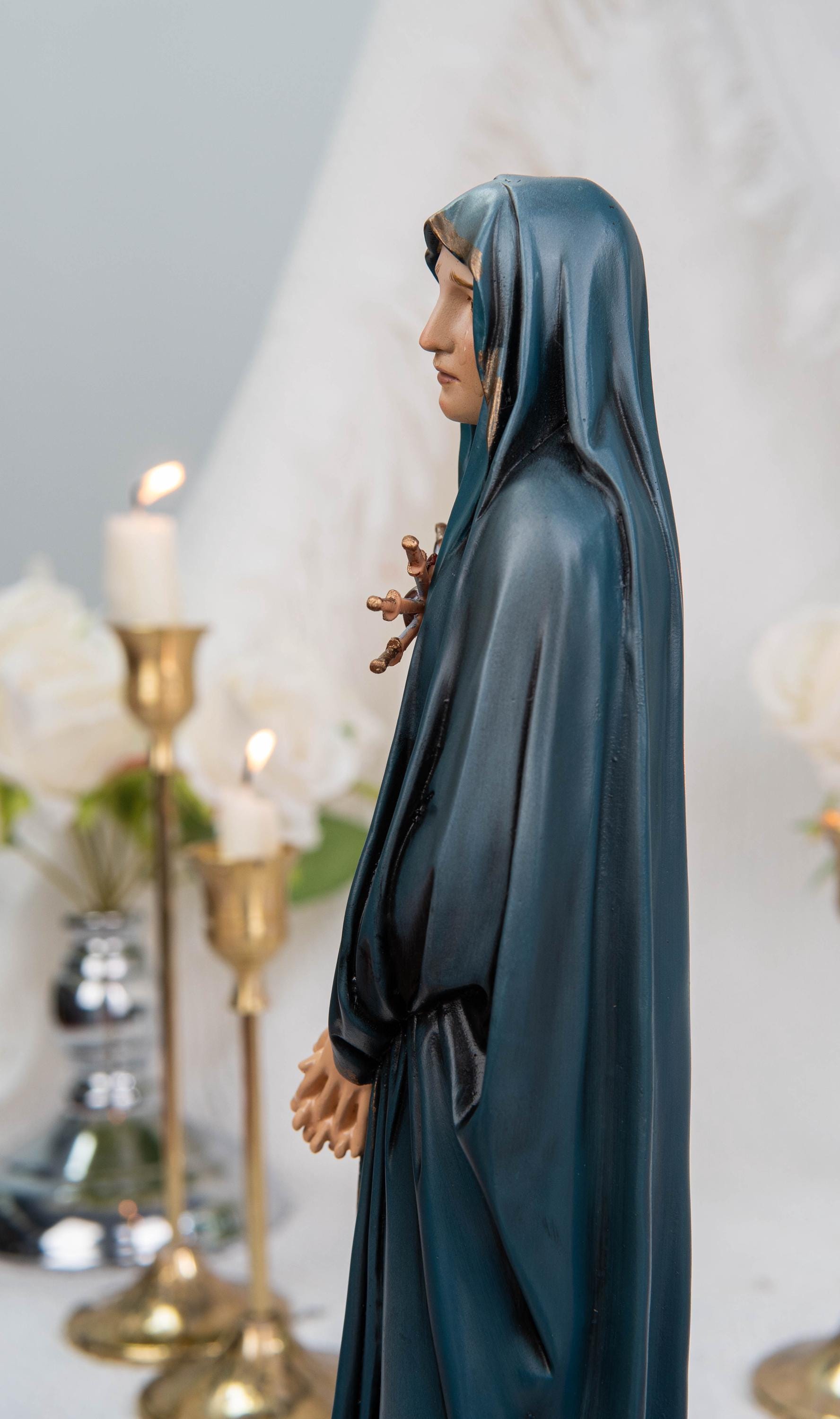 Premium Hand Painted Our Lady of Sorrows Statue