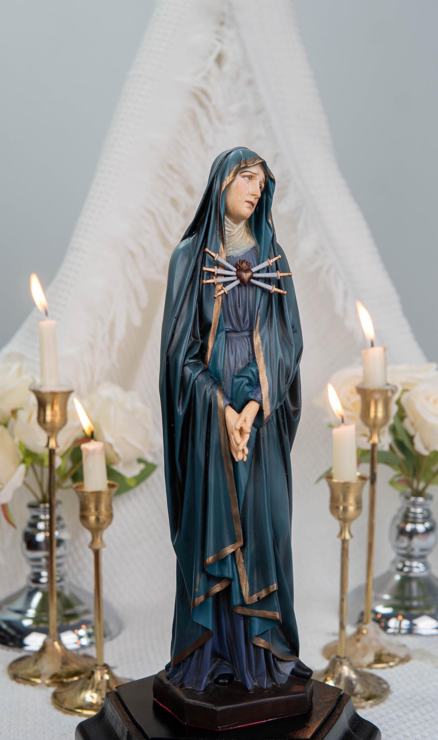 Premium Hand Painted Our Lady of Sorrows Statue