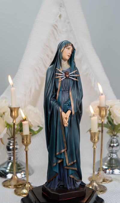 Premium Hand Painted Our Lady of Sorrows Statue