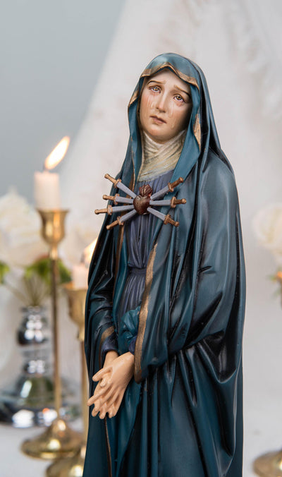 Premium Hand Painted Our Lady of Sorrows Statue