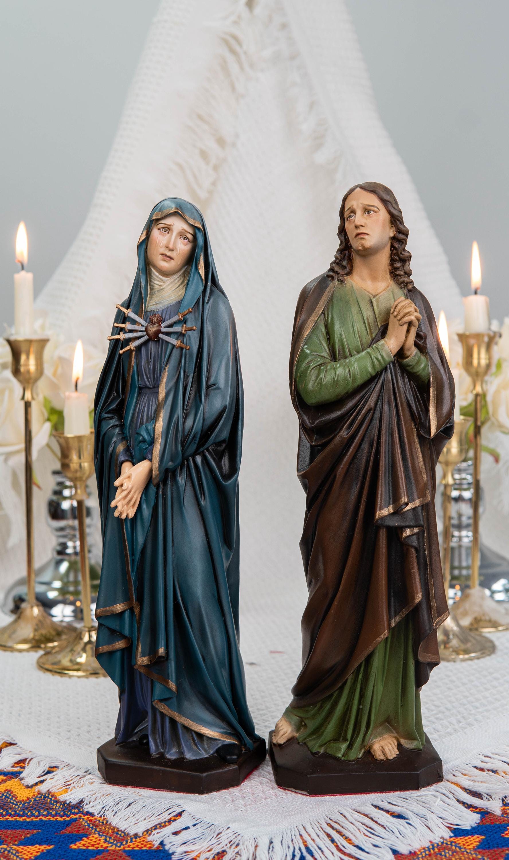 Premium Hand Painted Our Lady of Sorrows Statue