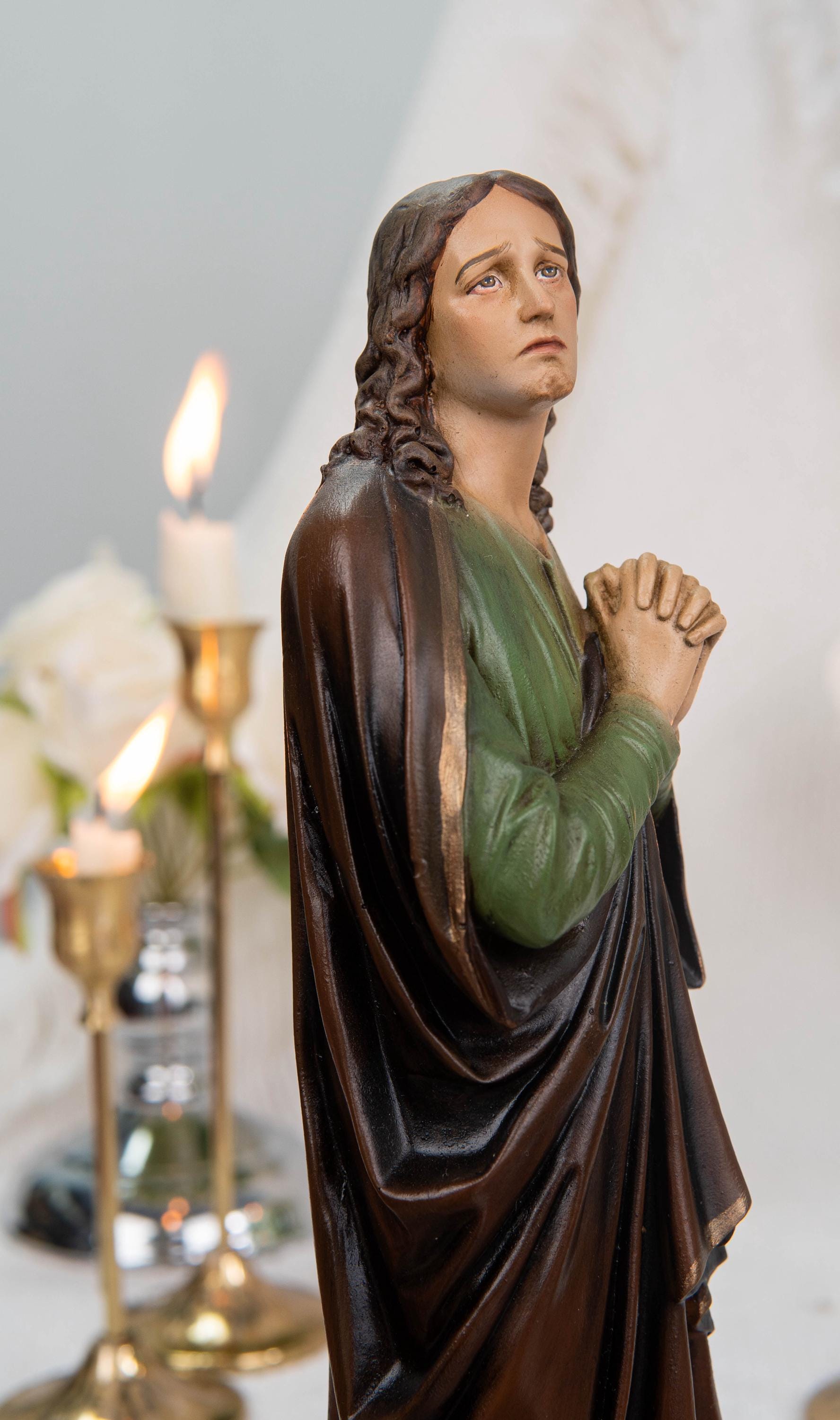 Premium Hand-Painted Catholic Statue Set: Our Lady of Sorrows & St John Apostle