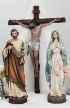 Hand-Painted St. John Apostle Statue 16.5" with Lilies – Catholic Statue with Lilies, Religious Figurine, Catholic Gift, Home Altar Decor