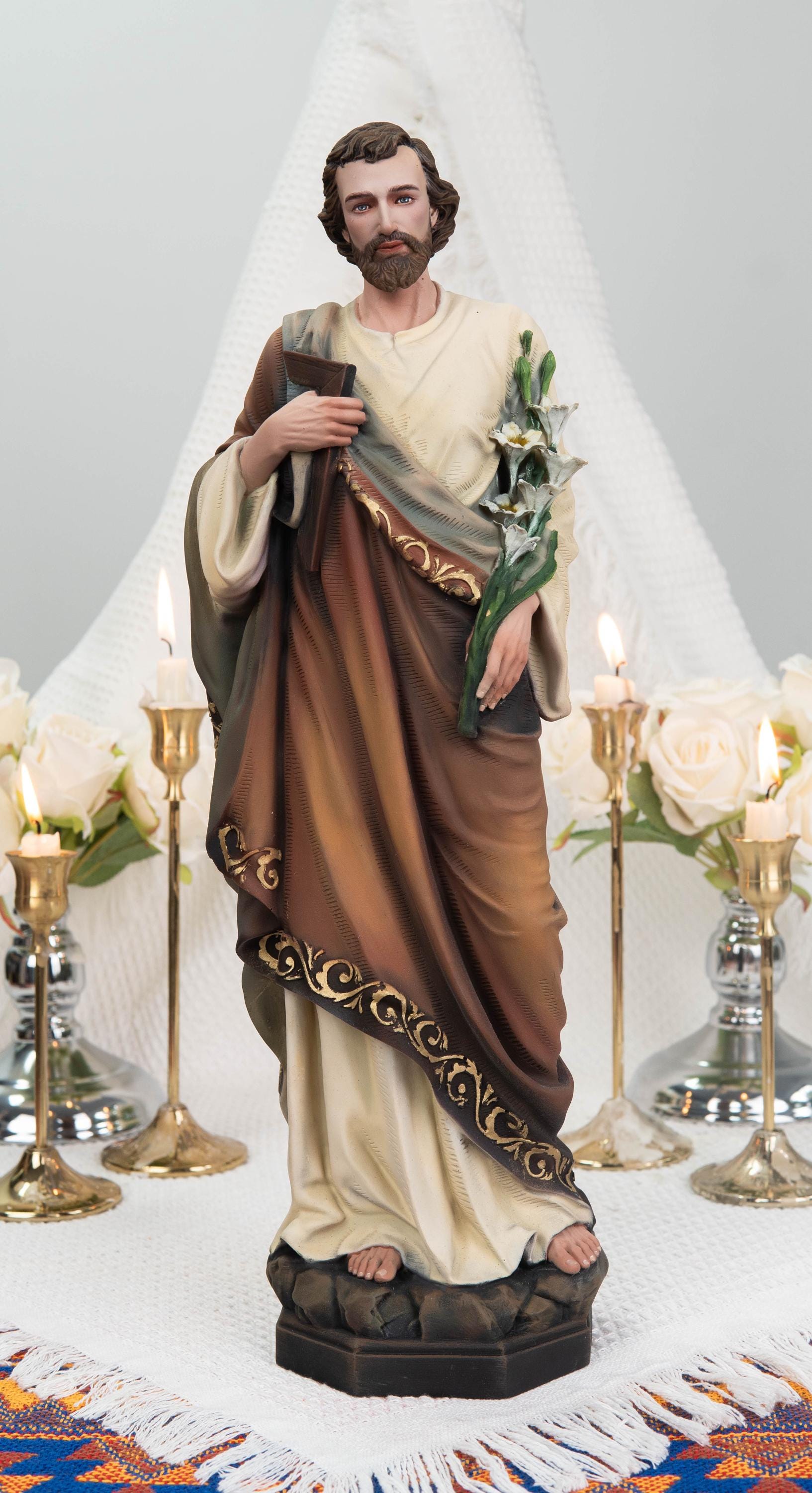 Catholic Statue Set: Our Lady of Sorrows & St John Apostle, Religious Figurines, Catholic Home Decor, Altar Decor, Catholic Gifts Women