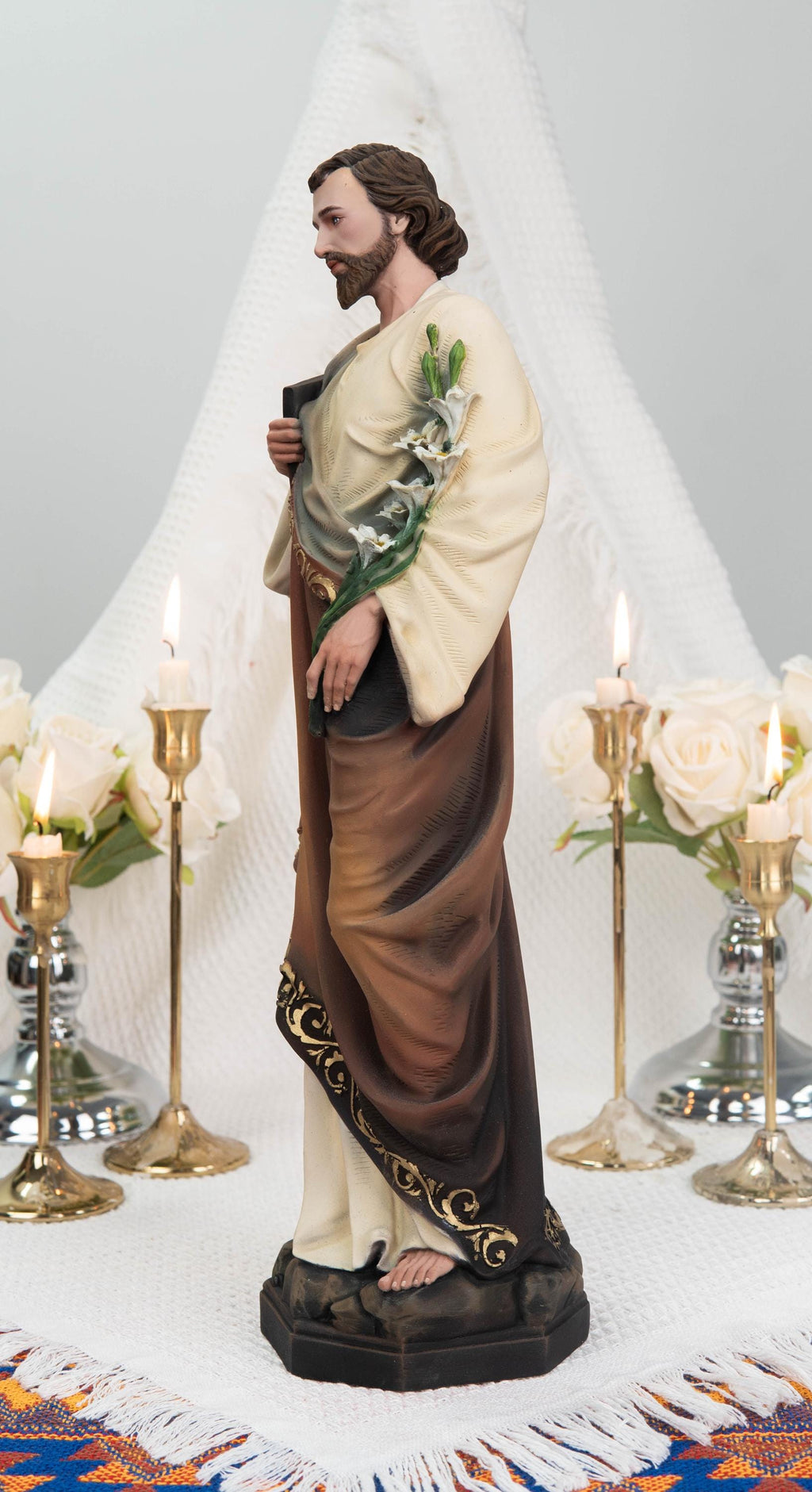 Catholic Statue Set: Our Lady of Sorrows & St John Apostle, Religious Figurines, Catholic Home Decor, Altar Decor, Catholic Gifts Women