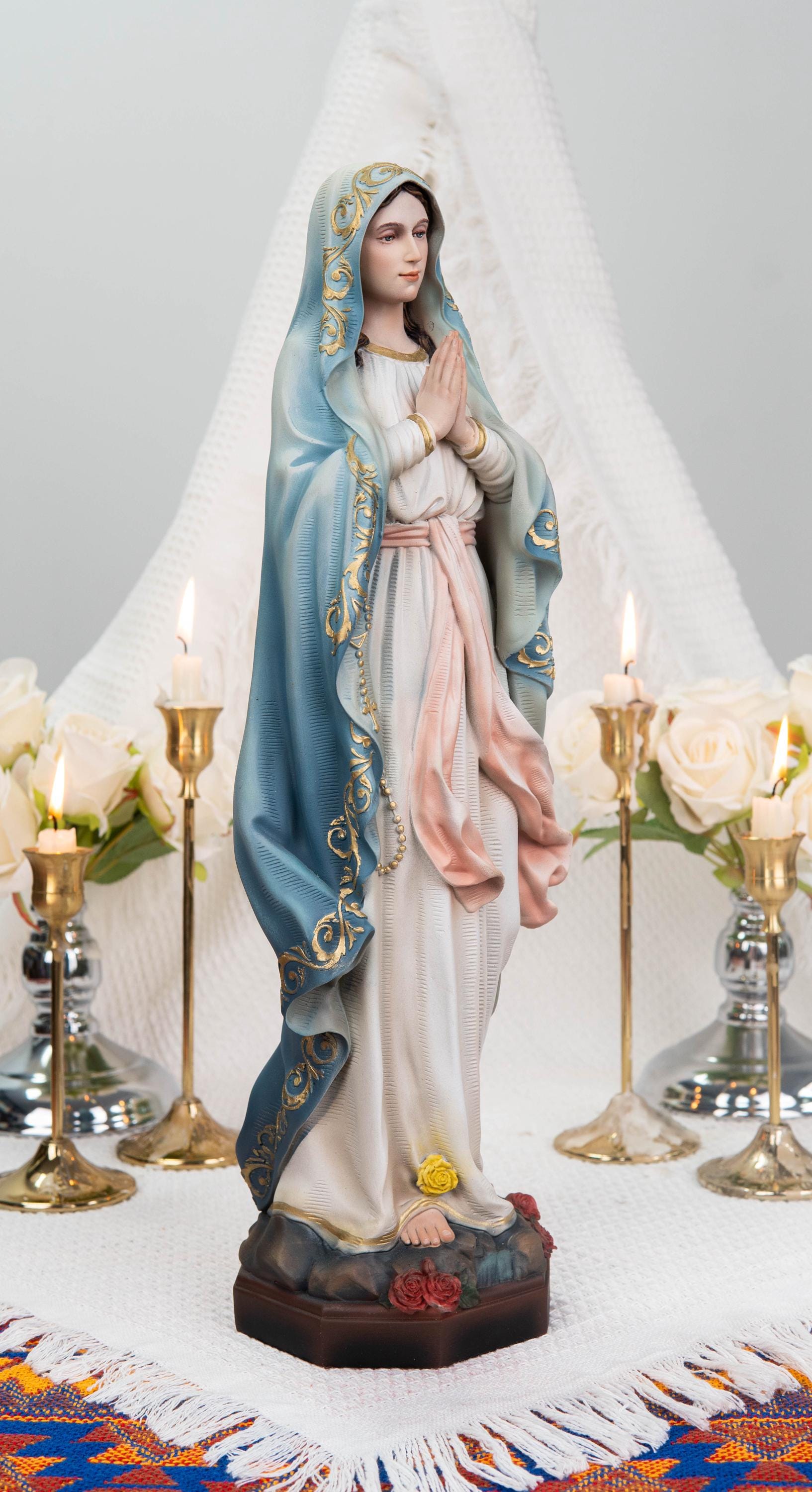 Catholic Statue Set: Our Lady of Sorrows & St John Apostle, Religious Figurines, Catholic Home Decor, Altar Decor, Catholic Gifts Women