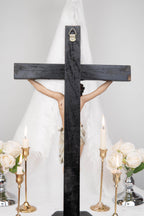 Catholic Home Altar Statue Set - Jesus Crucifix Cross with Saint Joseph and Virgin Mary, Home Altar Decor, Catholic Gift for Women,