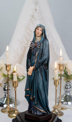 Catholic Calvary Statue Set - Jesus on the Cross with Our Lady of Sorrows and Saint John, Hand-Painted Religious Gift, Catholic Decor