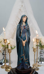 Catholic Calvary Statue Set - Jesus on the Cross with Our Lady of Sorrows and Saint John, Hand-Painted Religious Gift, Catholic Decor