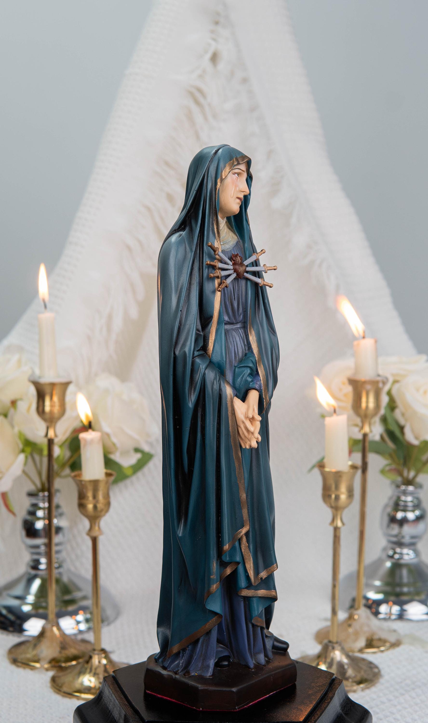 Premium Hand Painted Our Lady of Sorrows Statue