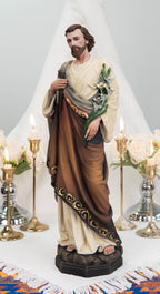 Catholic Statue Set: Our Lady of Sorrows & St John Apostle, Religious Figurines, Catholic Home Decor, Altar Decor, Catholic Gifts Women